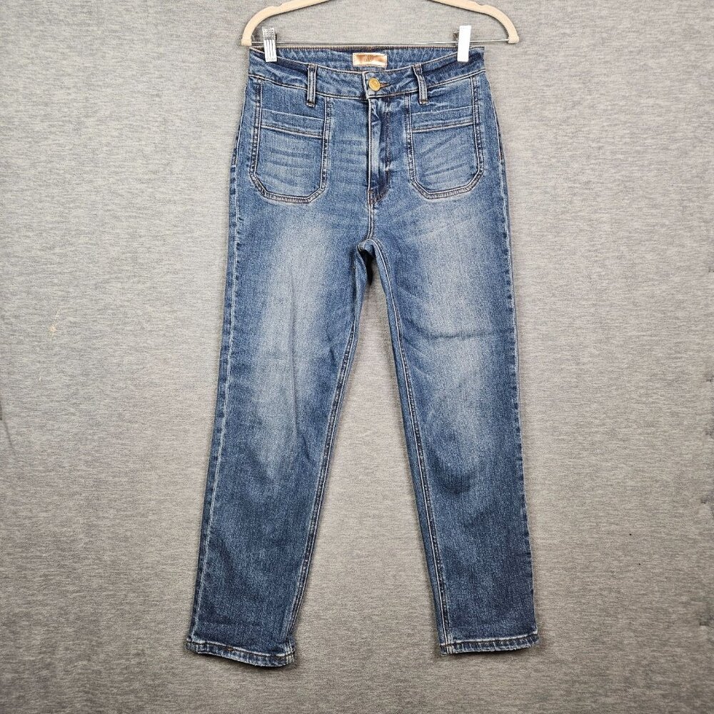 KUT From The Kloth High Rise Elizabeth Straight Leg Women's Blue Jeans Size 2
